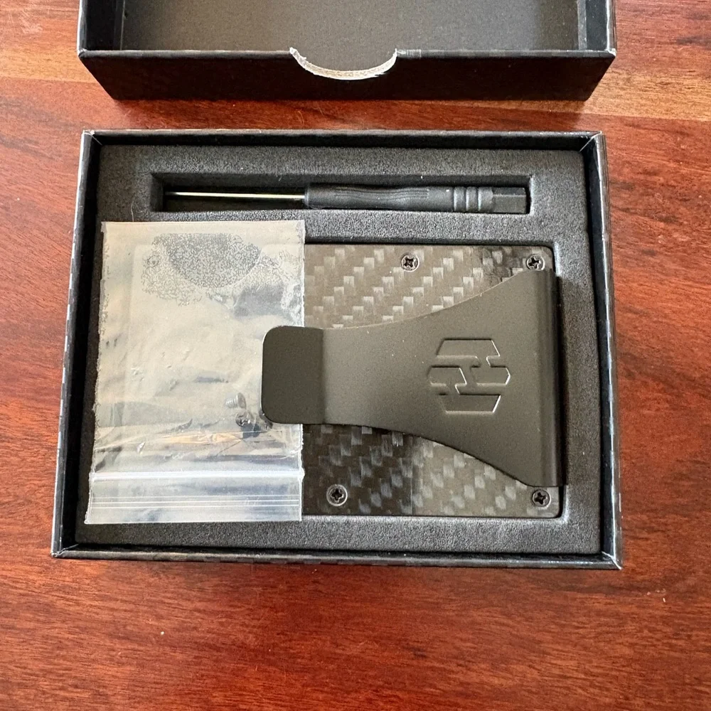 Hayvenhurst Men's Slim Money Clip Credit Card Holder RFID Block Minimalist Metal